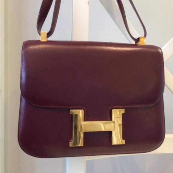 Hermes Handbags - Hermes Constance Bag - burgundy/bordeaux color